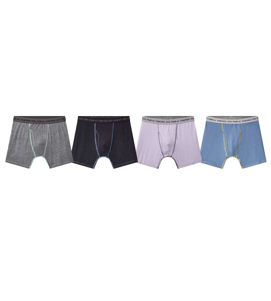 4-Way Stretch Every Day Kit Cotton Stretch Boxer Briefs (4-Pack)